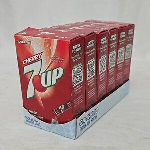 6 PACK 7UP Singles To Go Cherry Flavor Drink Mix 6 Packets Each 36 Count 0.47oz